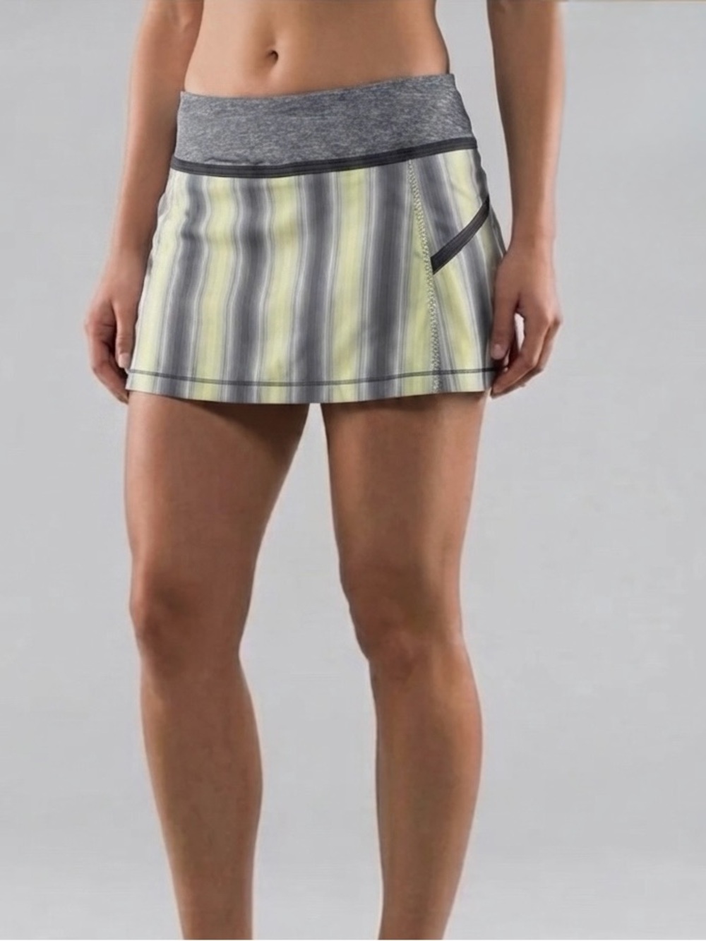 Lululemon Run: Reflection Skirt• Citron Ombré Stripe 🍋•RARE💫
